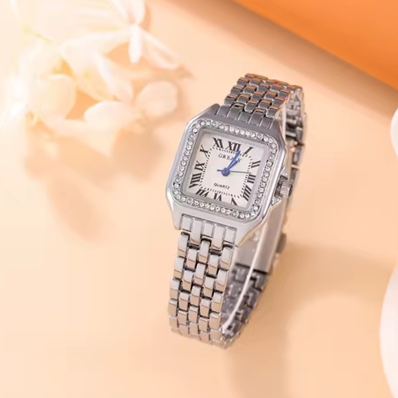 Panthere Classic Rectangle Stainless Steel Watch - Picture 1 of 15